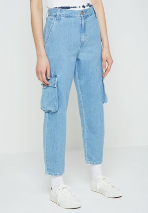 Pantalon cargo - light-blue denim