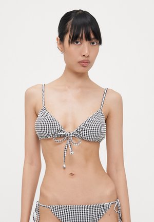 WAVE CHECK CARA - Bikini top - black pebble