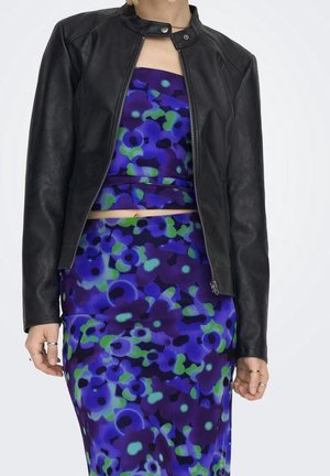 Veste en similicuir - black