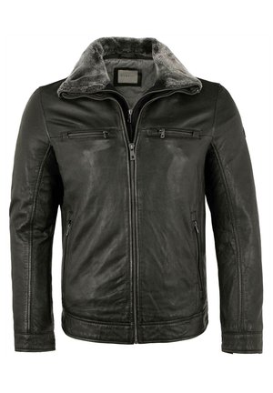 Lederjacke - schwarz