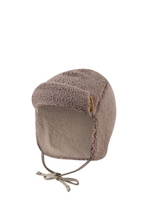 Sterntaler, FLIEGERMÜTZE TEDDYPLÜSCH MIT ANGESCHNITTENEN OHRENKLAPPEN UND BINDEBAND - Beanie - braun