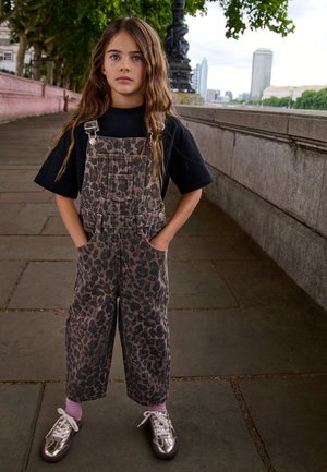 Next REGULAR FIT - ANIMAL PRINT  - Tuinbroek - chocolate brown