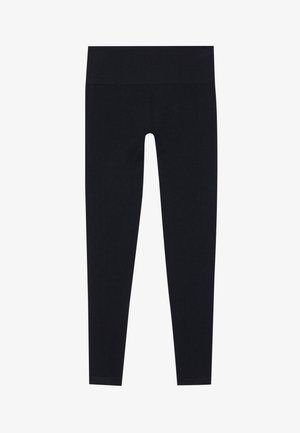 Even&Odd active FULL LENGTH HIGH RISE FINE RIB SEAMLESS LEGGINGS - Retuusid - black