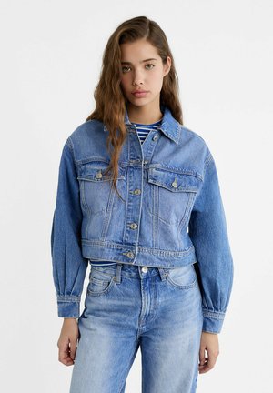 RIANNE DARK BLUE LEATHER JACKET