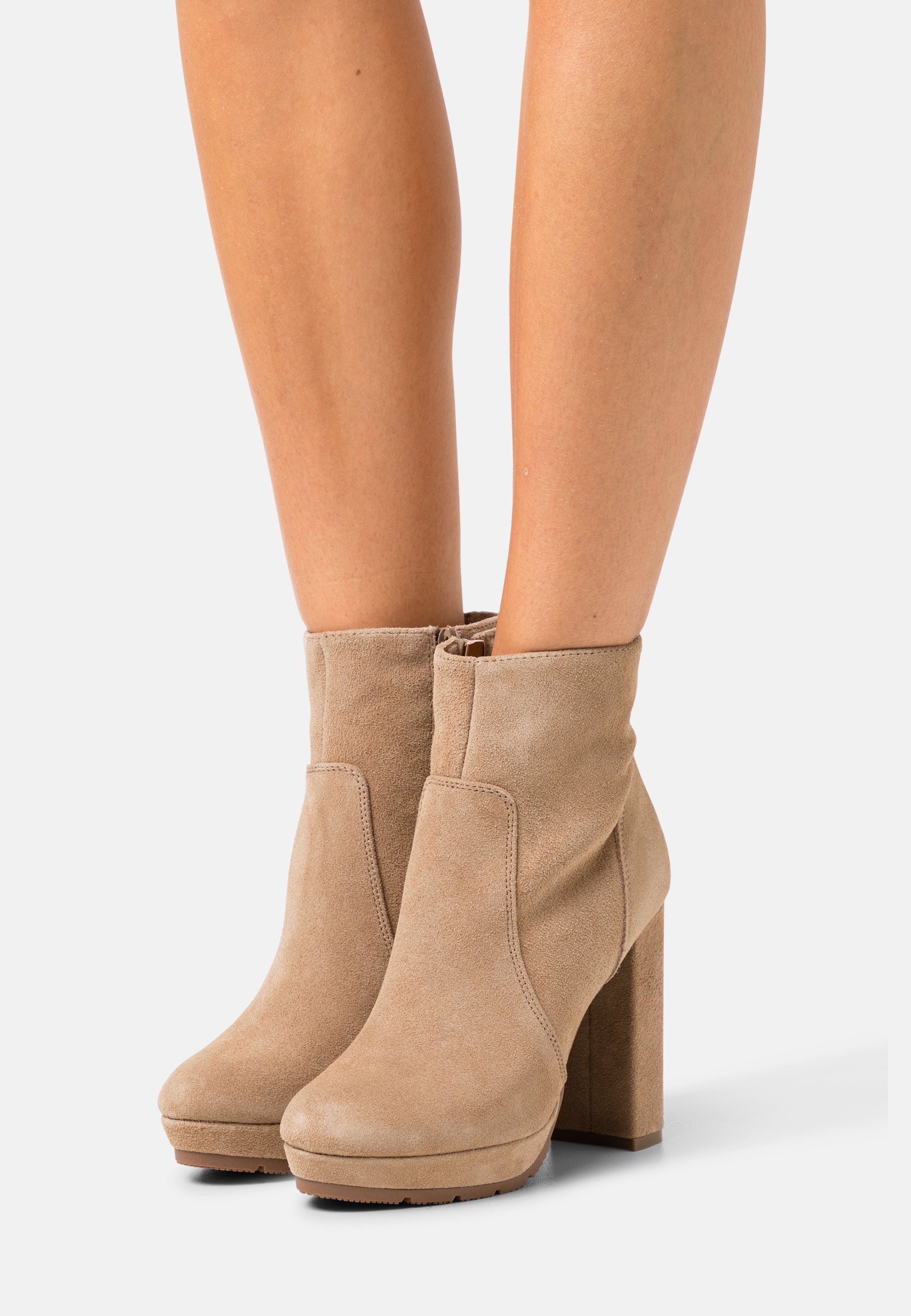 Anna Field LEATHER - Botines con plataforma - beige - Zalando.es