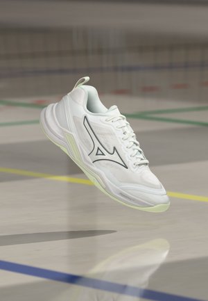 Mizuno, WAVE STEALTH ELITE - Обувки за волейбол - white/aqua gray