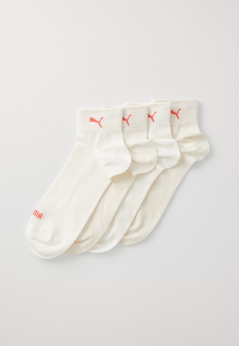 Puma WOMEN QUARTER 4 PACK - Zoknik - coral combo