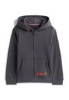 NYC PRINT HOODIE - Felpa con zip - washed black