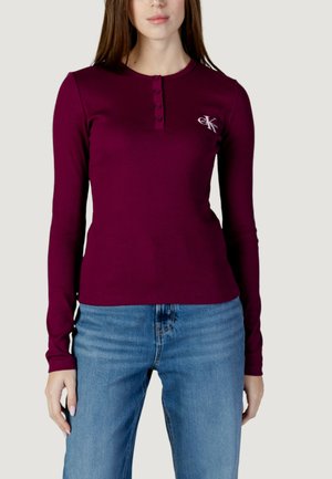 Top s dlouhým rukávem - bordeaux