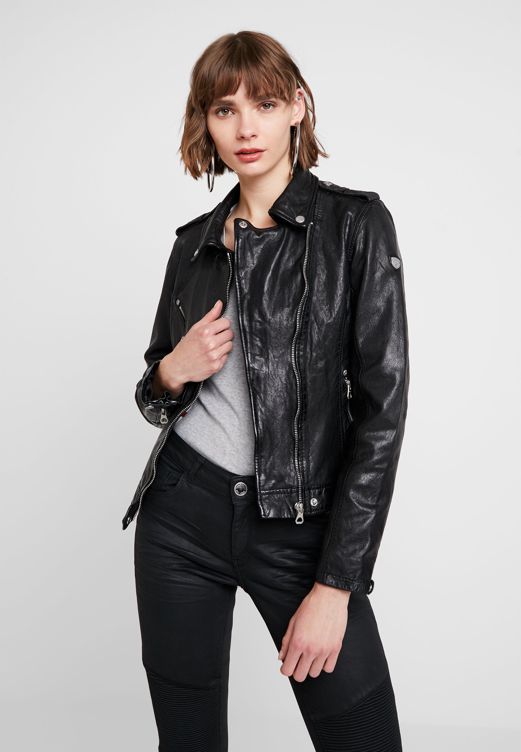 FAMOS Leren jas black FAMOS Leren jas black