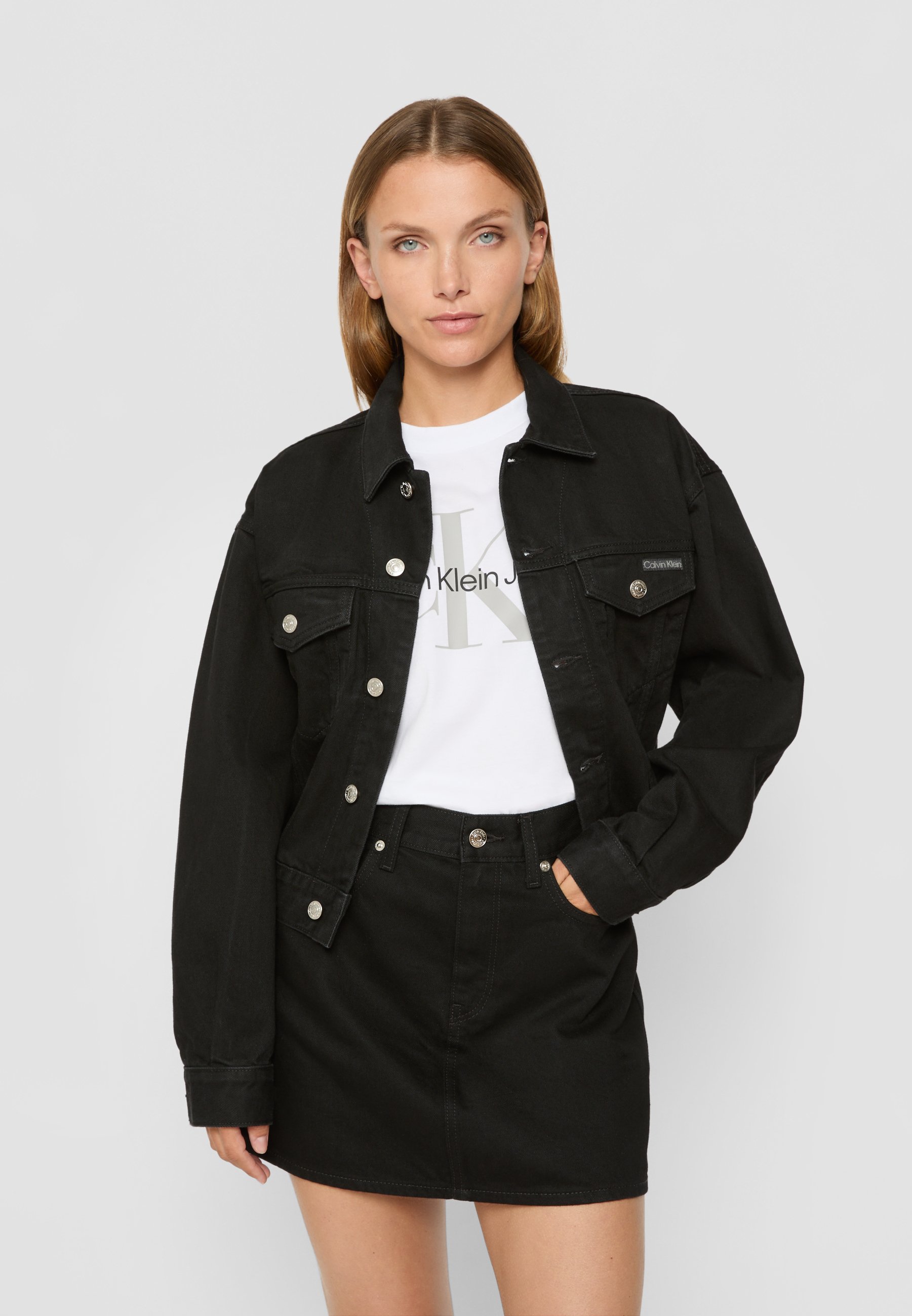 Calvin Klein Jeans HERO 90S TRUCKER JACKET - Denim jacket 