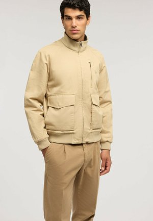 Trussardi, BOMBER REVERSIBILE IN GABARDINA - Bomberjacks - beige