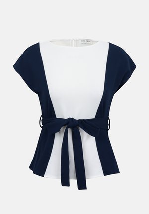 Anna Field by Zalando, TIE WAIST - Blouse - white/navy