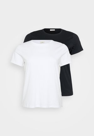 CARONLY O NECK TEE 2 PACK  - Basic T-shirt - black/white