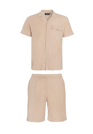 CLOSURE London CRINKLE TWINSET - Pantaloni scurți - stone