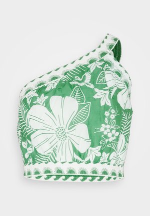 Farm Rio MACAW ELEGANCE CROP - Top - off-white