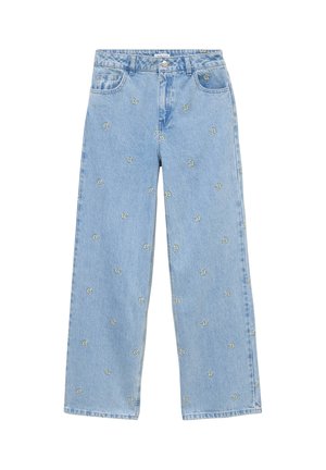 Cache Cache, CACHE CACHE CACHE CACHE WIDE-LEG-JEANS MIT STICKEREI - Wide Leg - bleu