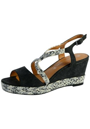FACTORY - Wedge sandals - noir