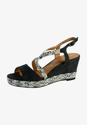 Divine Factory FACTORY - Sandales compensées - noir