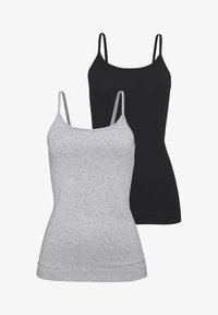 Unausgewählt, grau-meliert + schwarz