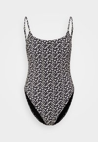 PRINTED GEMINI TANK SUIT - Peldkostīms - black/white