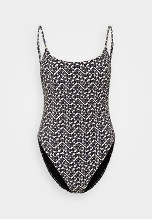 Tory Burch, PRINTED GEMINI TANK SUIT - Badeanzug - black/white