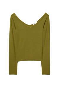 V-NECK  - Langarmshirt - green