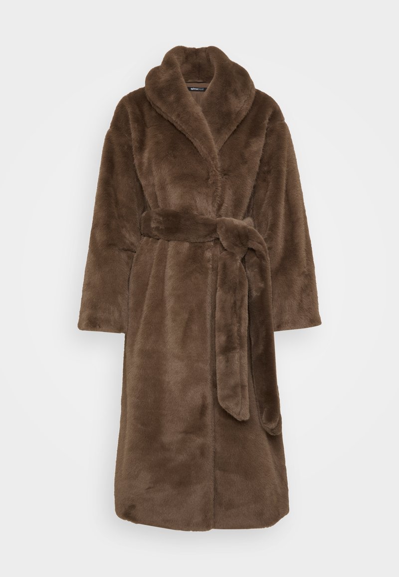 Gina Tricot Petite Wintermantel bruin