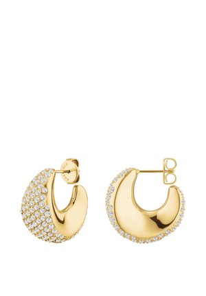 PAVE MOON HOOPS - Earrings - gold-coloured