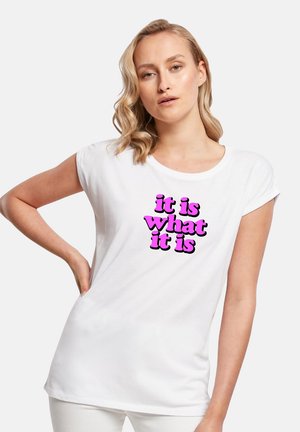 CLASSIC ROLL UP  D-ITWASA - Print T-shirt - white