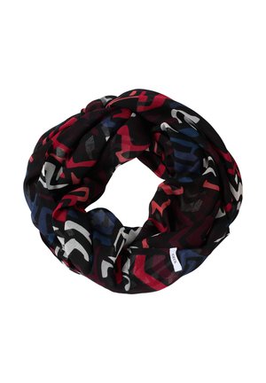 GEMUSTERTER LOOP - Snood - schwarz