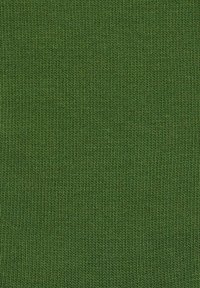 Grüner Strickstoff mit feiner Textur, der ein einheitliches Muster und eine mittlere Dicke aufweist, geeignet für verschiedene Textilanwendungen.