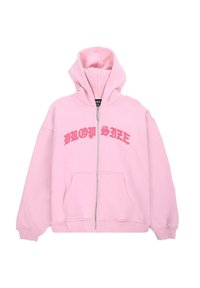 Dropsize LOGO ZIP - Mikina s kapucí - pink