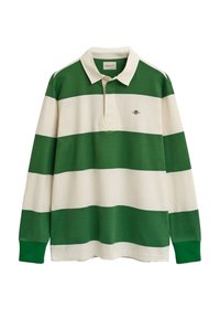 STRIPED HEAVY RUGGER - Polo shirt - grass green