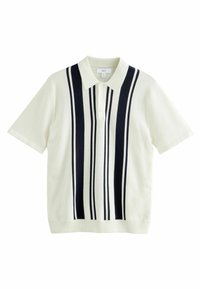 REGULAR FIT - REGULAR FIT SHORT SLEEVE VERTICAL STRIPE  - Polo - white navy