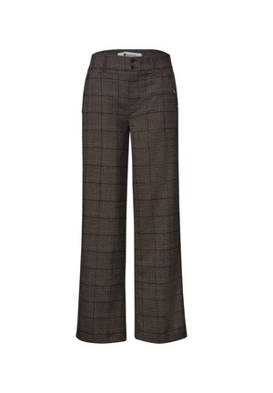 Street One, HIGH-WAISTED STRAIGHT-LEG PANTS IN A CASUAL FIT - Pantalon classique - darkest brown