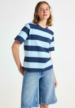 Print T-shirt - dark blue