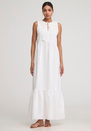 IN PIZZO - Vestito lungo - bianco ottico