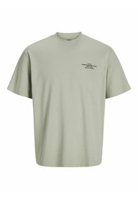JPRBLACHAD BRANDING CREW NECK TEE - T-shirts med print - aqua gray
