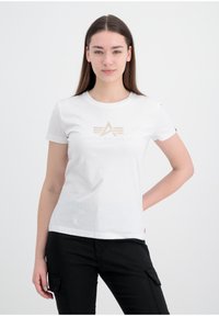 Alpha Industries - T-shirt con stampa - white Immagine in miniatura 1