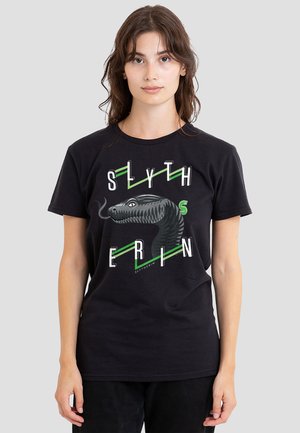 Cotton Soul, HARRY POTTER SLYTHERIN LINES - T-Shirt print - black