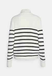 Kaffe LIOA ZIPPER  - Strickpullover - chalk/black
