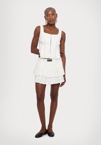 MARINE SERRE REGENERATED HOUSEHOLD CORSET - Top - white