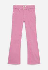 Rosa utsvingte jeans med glidelås og knappefeste. Har frontlommer og en slitesterk denimstruktur. Designet med et rent, minimalistisk uttrykk.