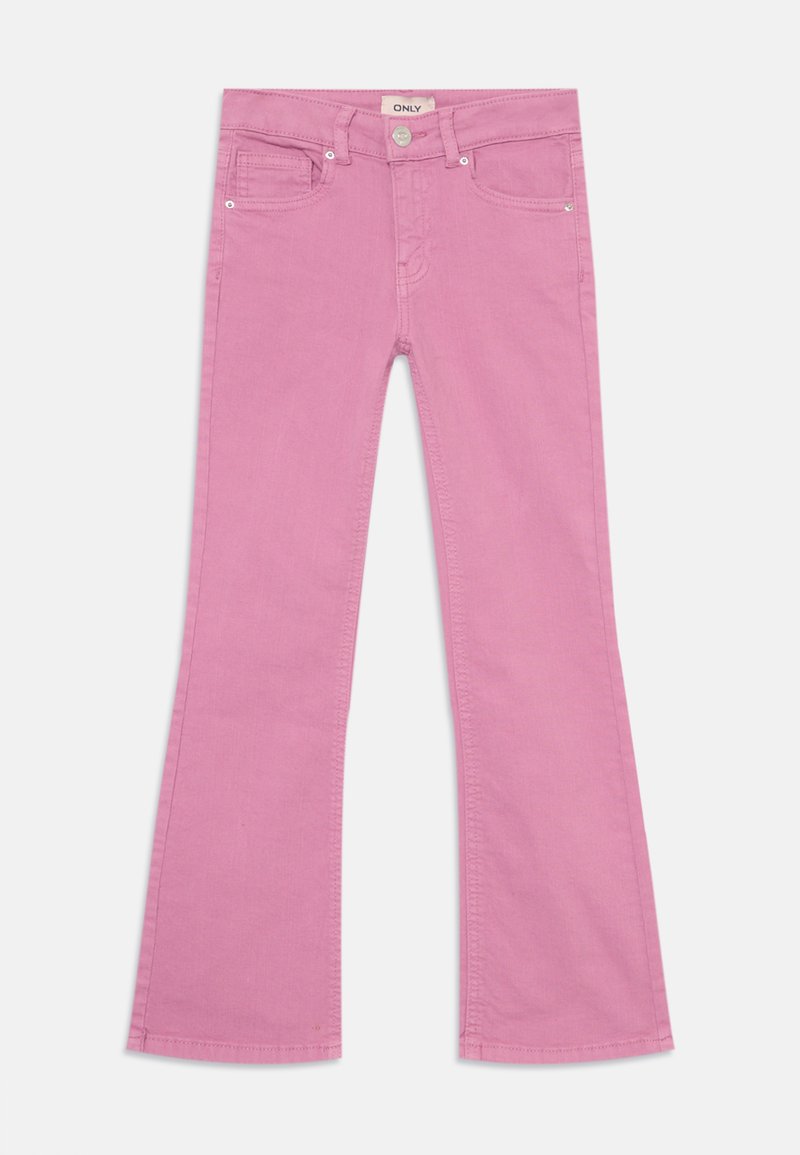 Rosa utsvingte jeans med glidelås og knappefeste. Har frontlommer og en slitesterk denimstruktur. Designet med et rent, minimalistisk uttrykk.