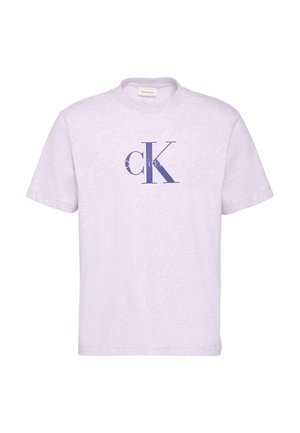 Calvin Klein Jeans, HERO MONOLOGO TEE - T-Shirt print - island lilac heather b