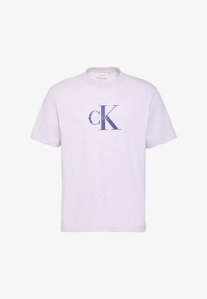Calvin Klein Jeans, HERO MONOLOGO TEE - T-Shirt print - island lilac heather b
