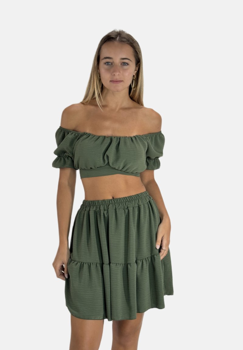 Elara SET - Gonna a campana - grün