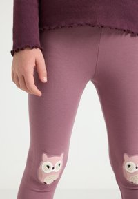 Lindex KNEE PATCH FOREST - Leggings - dusty lilac