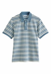 REGULAR FIT - TEXTURED STRIPE BUTTON NECK  - Polokošeľa - blue